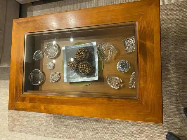 Mesa de centro madera y cristal