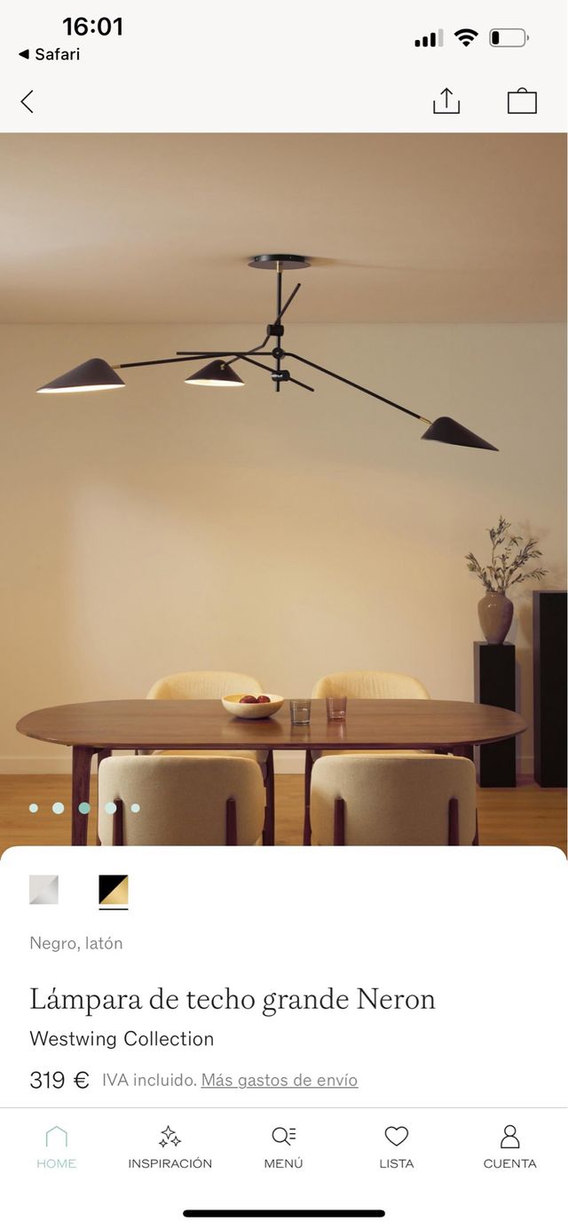 Lámpara de techo Neron grande Westwing