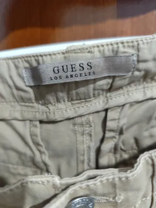 Pantalón Guess Mujer Talla S Beige