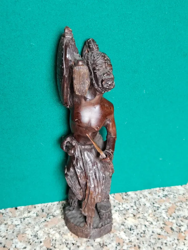 2 statue ebano scolpite africane