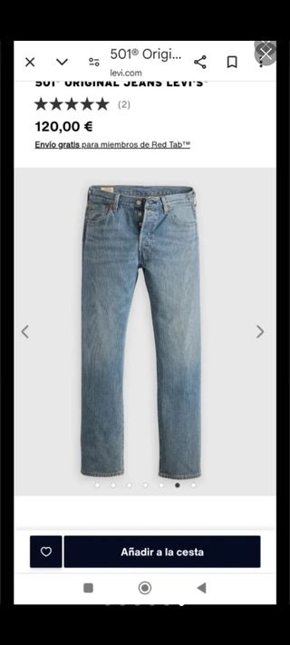 Pantalones Levi's 501 Vaqueros pantalón Levis