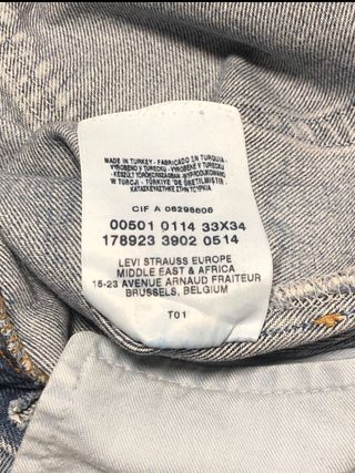 Pantalones Levi's 501 Vaqueros pantalón Levis