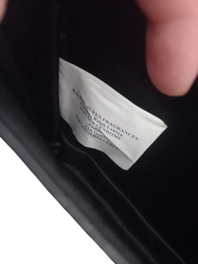 Bolso Ralph Lauren Negro Cocodrilo