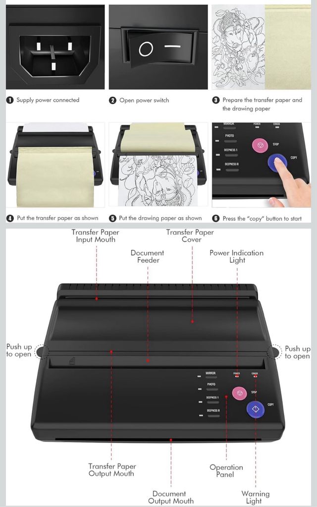 Termocopiadora per tatuaggi