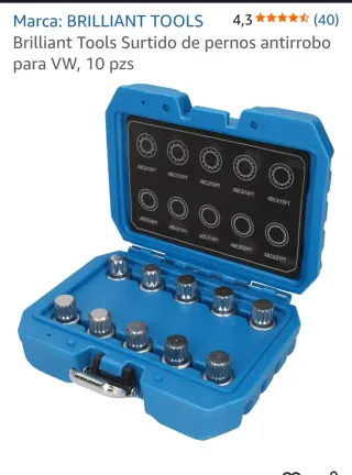 Set 10 Perni Antirrobo Brilliant Tools VW