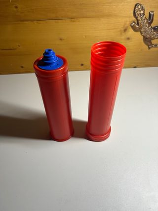 Pompetta per palloncini rossa e blu