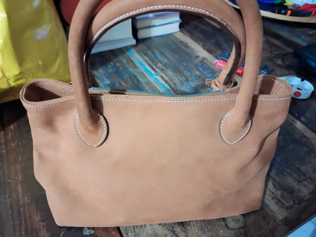 Borsa Timberland pelle marrone e verde