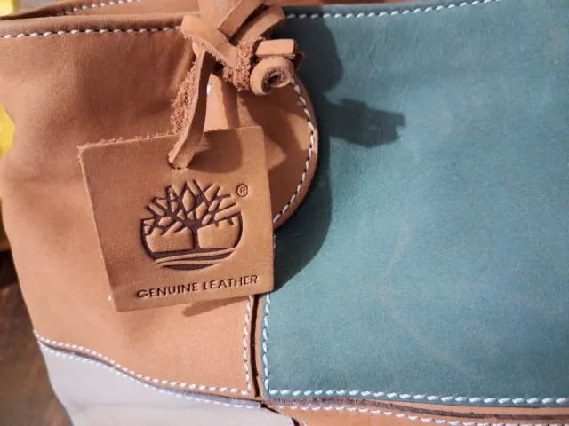 Borsa Timberland pelle marrone e verde