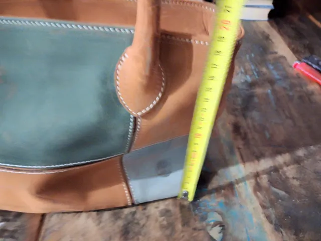 Borsa Timberland pelle marrone e verde