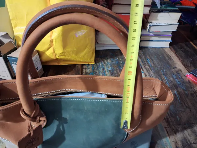 Borsa Timberland pelle marrone e verde