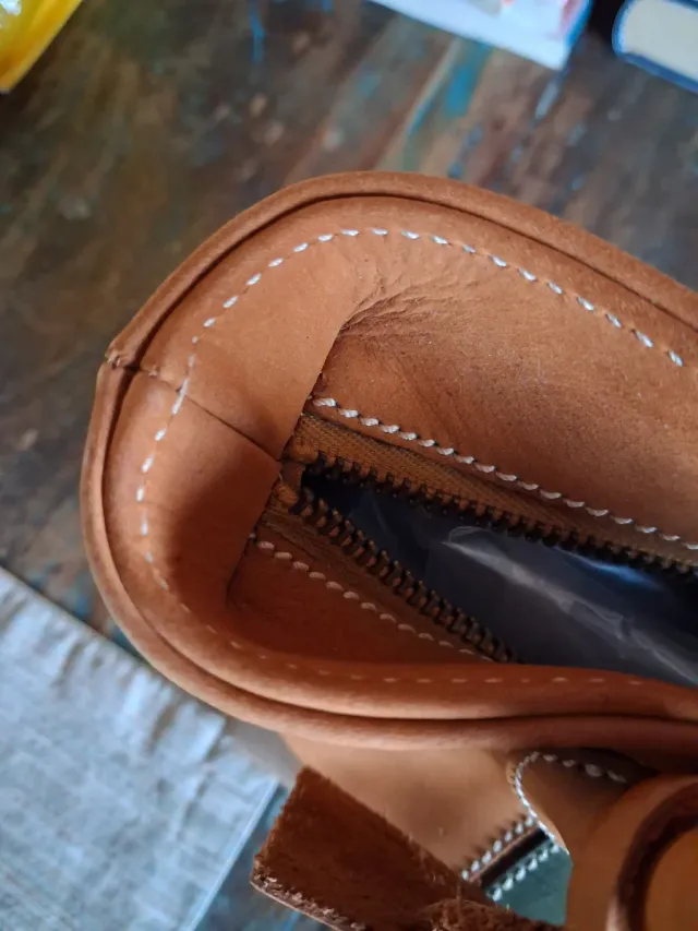 Borsa Timberland pelle marrone e verde