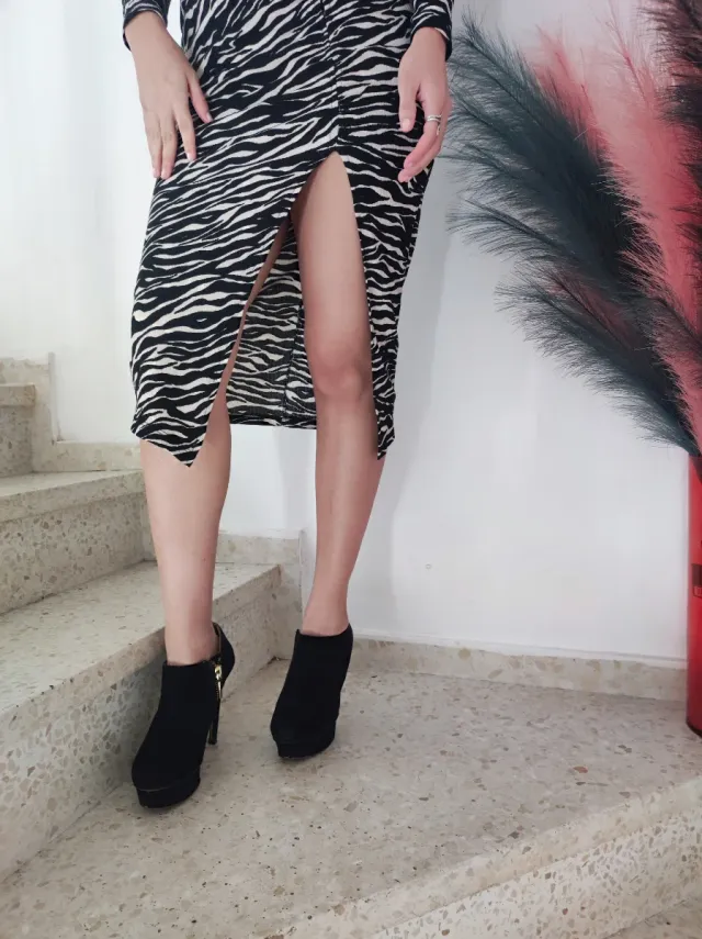 Vestido Bershka Animal Print Talla S