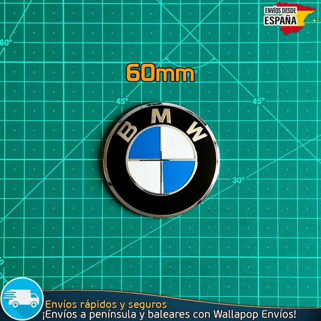 Emblema BMW 60mm Adhesivo Aluminio Coche y Moto