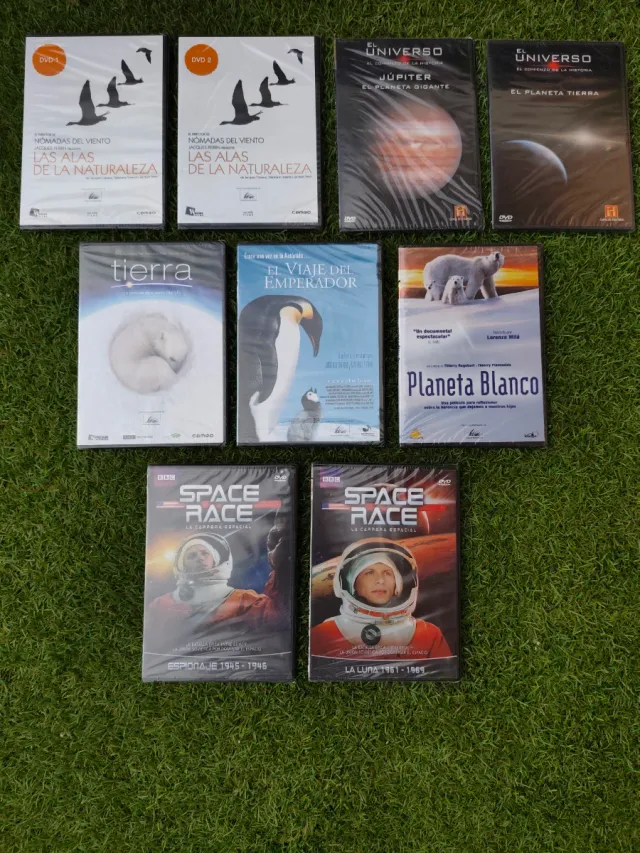 Lote 9 DVDs Documentales Naturaleza Universo.