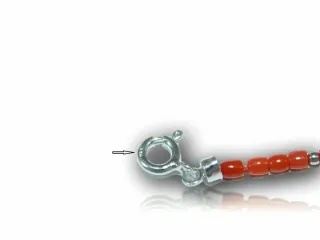 BraccialE corallo uomo Gioiello di ArgenTo 925