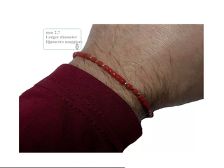 BraccialE corallo uomo Gioiello di ArgenTo 925