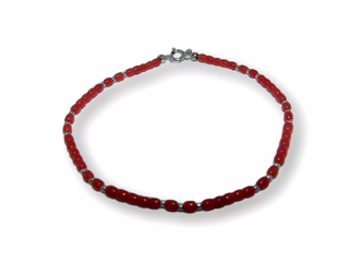 BraccialE corallo uomo Gioiello di ArgenTo 925