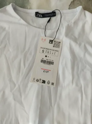 Body manga larga Zara blanco Talla S