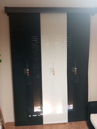 Cortine a Pannello Giapponese Nero e Bianco