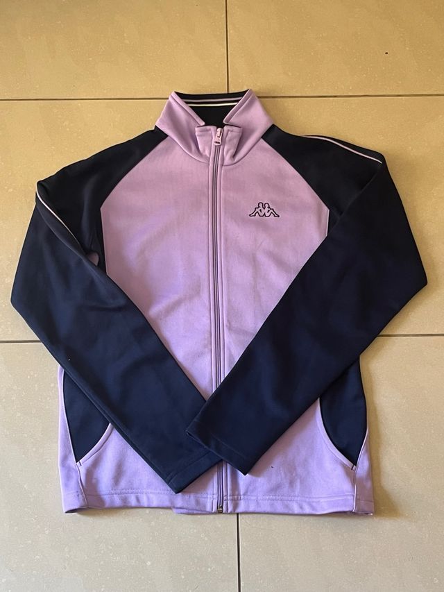 Sudadera Kappa Morada y Negra