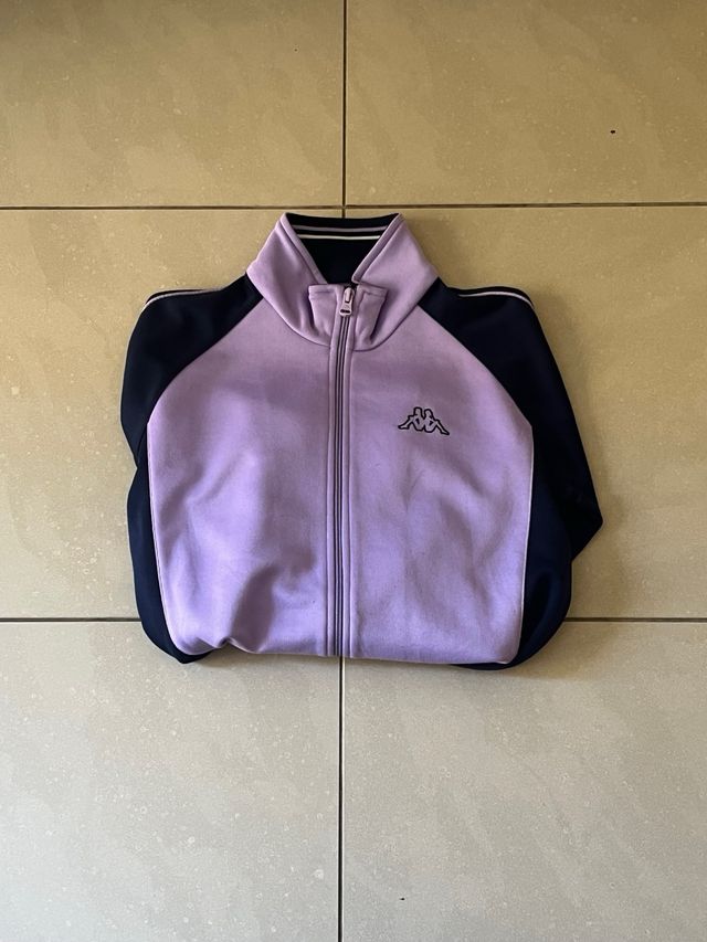 Sudadera Kappa Morada y Negra