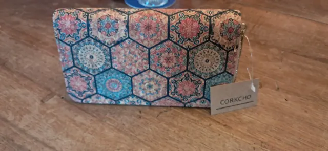 Portafoglio Corkcho in sughero fantasia geometrica