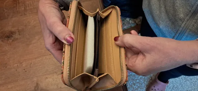 Portafoglio Corkcho in sughero fantasia geometrica