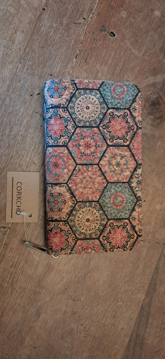 Portafoglio Corkcho in sughero fantasia geometrica