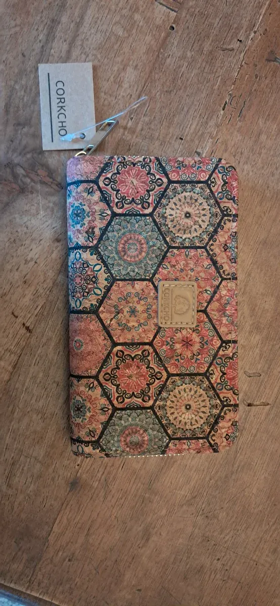 Portafoglio Corkcho in sughero fantasia geometrica