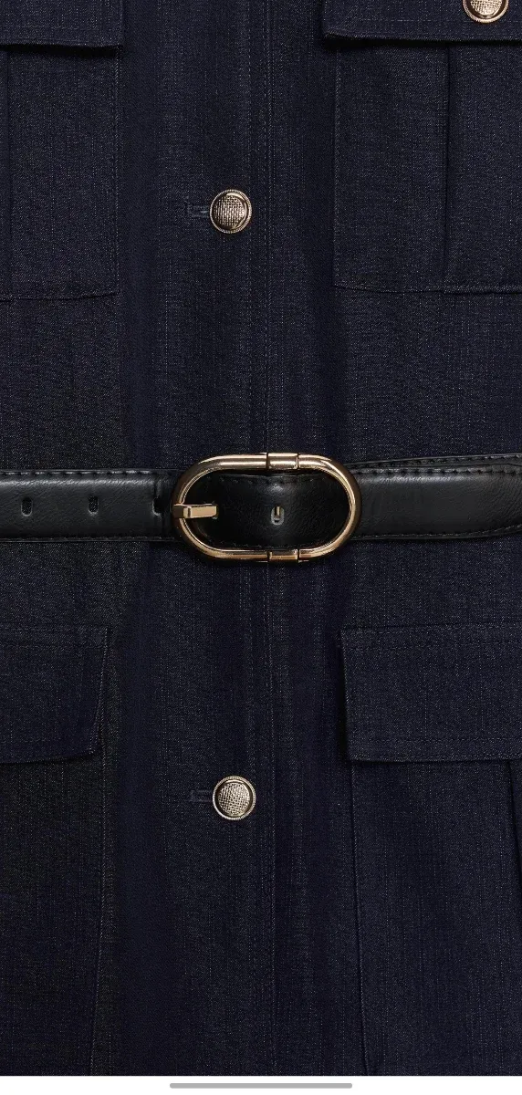 Chaqueta azul estilo militar