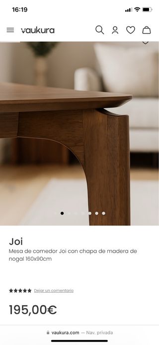 Mesa de comedor de madera NUEVA