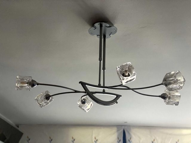 Lámpara de techo moderna cristal y metal