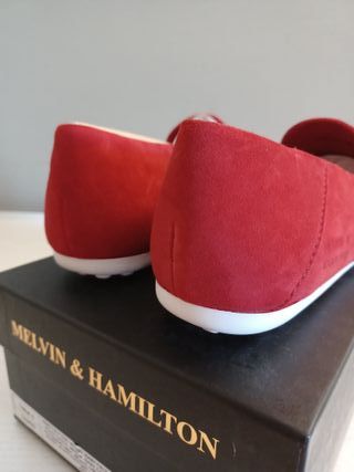 Mocasines Melvin & Hamilton Thea 5 Talla 40 Rojos