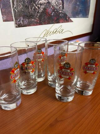 Set 6 Bicchieri Peroni Birra Vetro