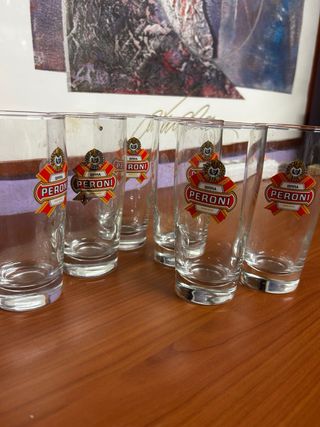 Set 6 Bicchieri Peroni Birra Vetro
