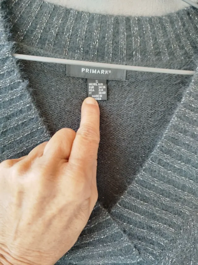 Jersey Primark plateado talla m
