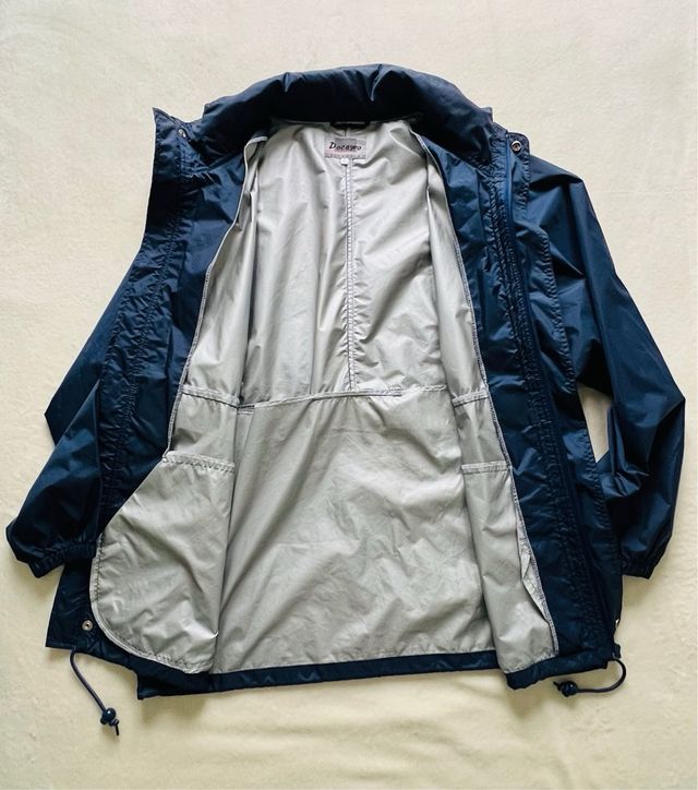 Chubasquero cortavientos azul