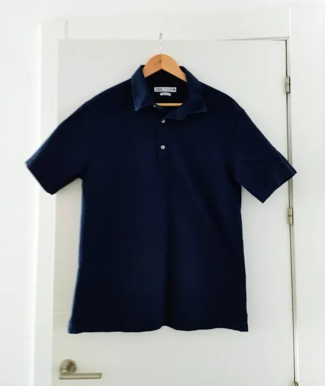 Polo Zara Hombre Azul