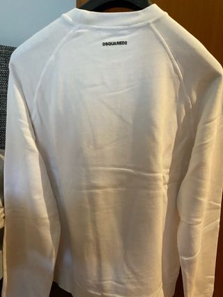 Felpa Dsquared2 bianca con serpente