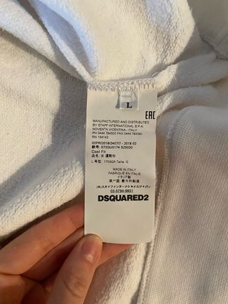 Felpa Dsquared2 bianca con serpente