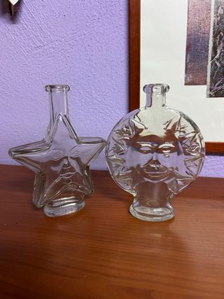 Set 2 Vasi Vetro Decorativi Sole Stella