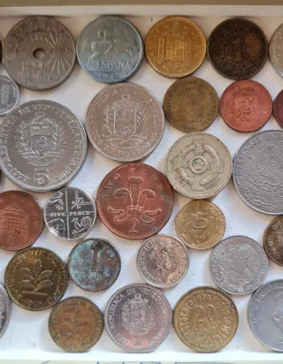 Lote de monedas antiguas y coleccionables