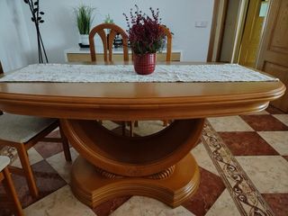 Mesa comedor extensible de madera