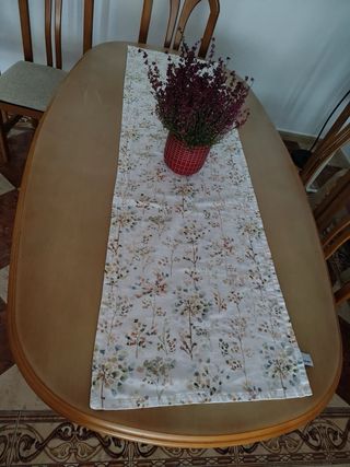 Mesa comedor extensible de madera