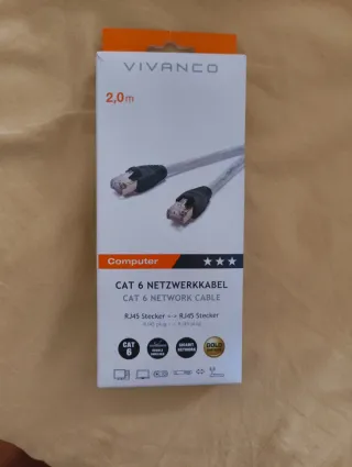 Cable Red Ethernet Vivanco Cat 6 2m