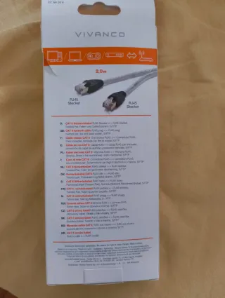 Cable Red Ethernet Vivanco Cat 6 2m