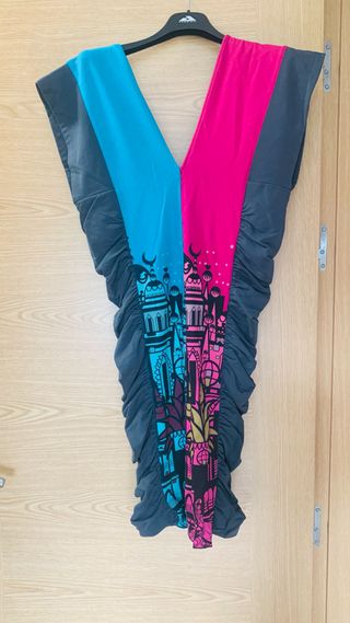 Vestido estampado multicolor talla única