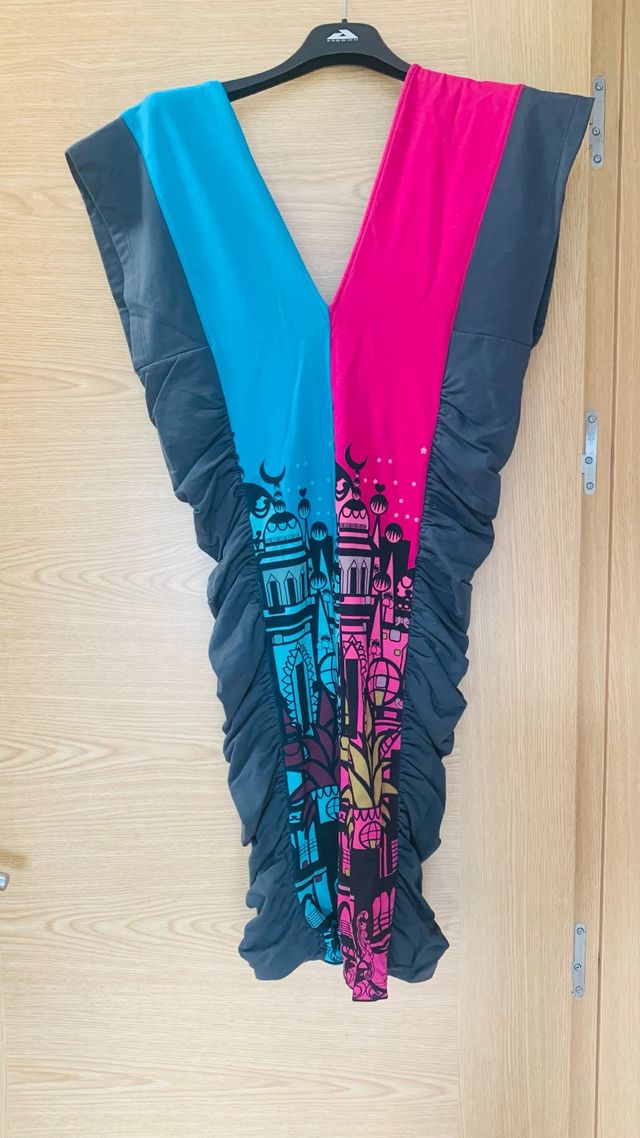 Vestido estampado multicolor talla única