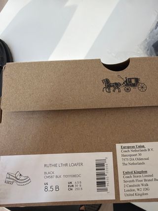 Mocasines Coach Negros Mujer. Nuevo a Estrenar.