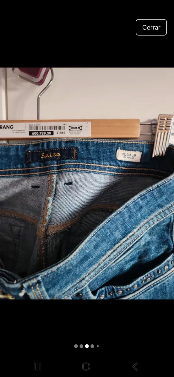 Vaqueros Salsa Talle Bajo